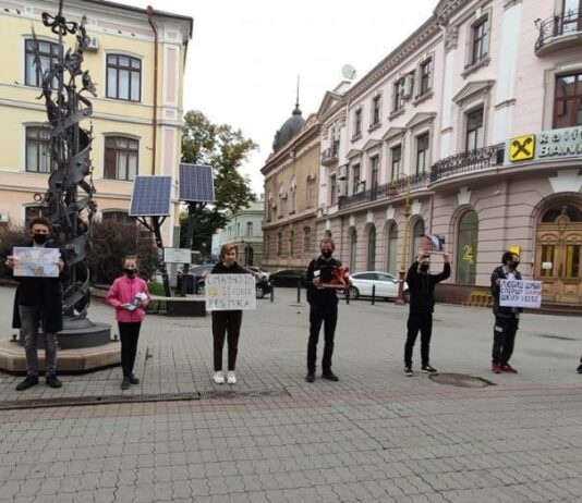«Каждое животное заслуживает жизни»: во Франковске люди протестуют против жестокого обращения с животными